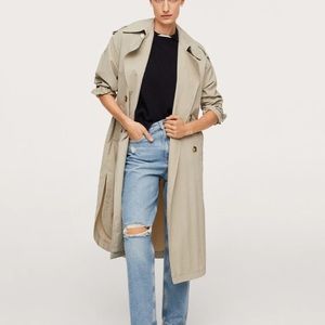 MANGO lightweight Trench NWT! light khaki in perfect condition.